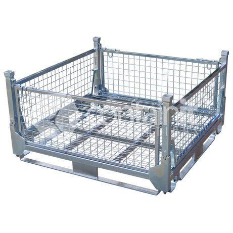 Half Height Collapsible Mesh Storage Cage - Containit Solutions