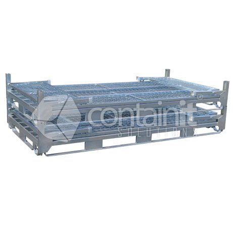 Double Size Half Height Collapsible Mesh Cage - Containit Solutions