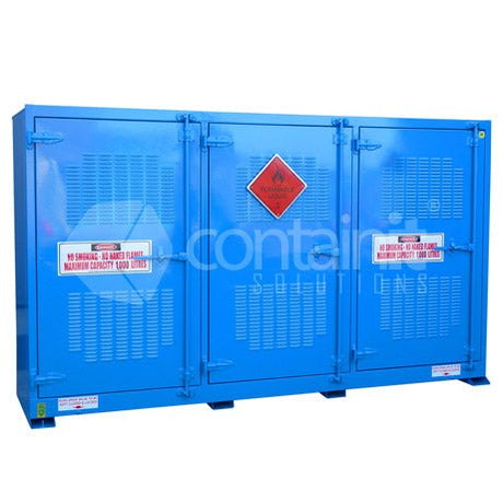 Outdoor Dangerous Goods Stores for Small Class 3 Drums - 1000L Class 3 Small Drum Store - Containit Solutions