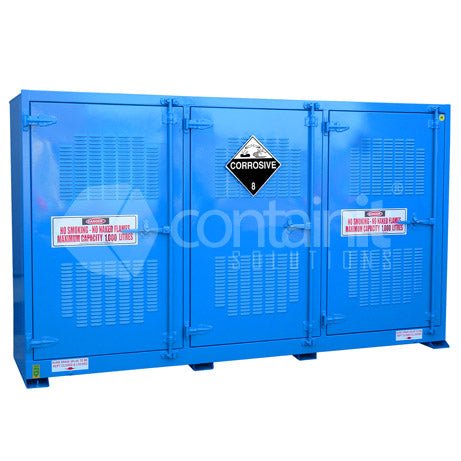 Outdoor Storage for Small Class 8 Drums - 1000L Class 8 Small Drum Store - Containit Solutions
