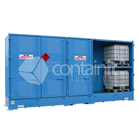 Outdoor Dangerous Goods Store For Class 3 IBC - 10 IBC Store - Containit Solutions