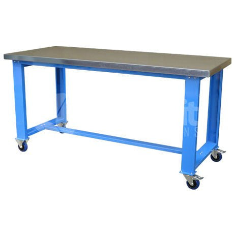 Storeman® Workbench Series on Castors - Galvanized Worktop - Containit Solutions