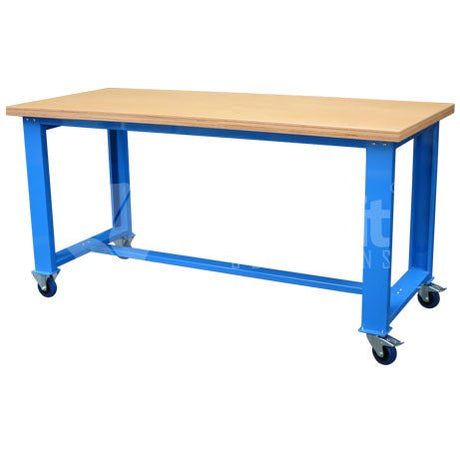 Storeman® Workbench Series on Castors - Ply Timber Worktop - Containit Solutions