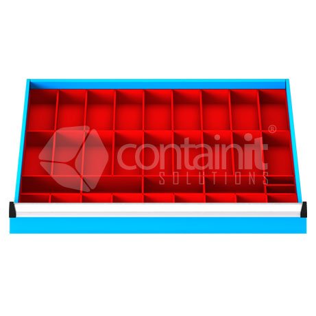 Storeman® Plastic Bucket Drawer Compartment Insert Options - 33 Slots - Type 1 - Containit Solutions