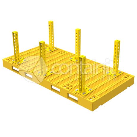 Half Height Post with Slotted Holes - Containit Solutions