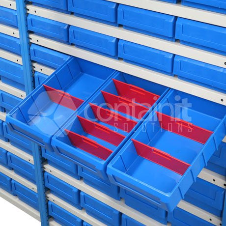 Storeman® Easy Rack Small Parts Storage Shelving with Buckets - Starter Bay (includes 120 small parts buckets) - Containit Solutions