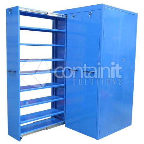 High Density Lockable Vertical Drawer Range - Vertical Drawers with 7 Shelves Per Drawer - Containit Solutions