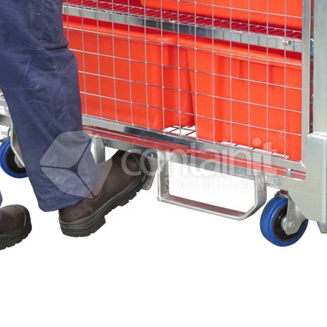Optional Castor/Brake System (adds 70mm to height) - Containit Solutions