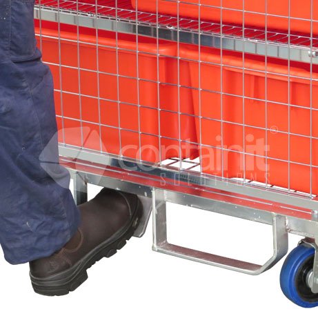 1870 Logistics & Storage Cage with Single Point Castor Lock - Containit Solutions