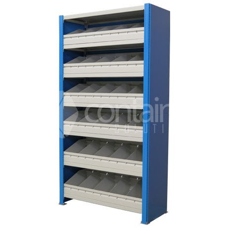 Storeman® Easy Rack Nut and Bolt Storage Shelving - Starter Bay – Bolt Rack with 30 Compartments - Containit Solutions