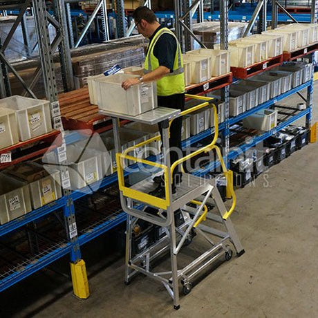 Order Picker Access Platforms - Order Picker Access Platform 3 Step - Containit Solutions