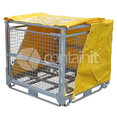 Full Height Collapsible Mesh Storage Cage - Containit Solutions