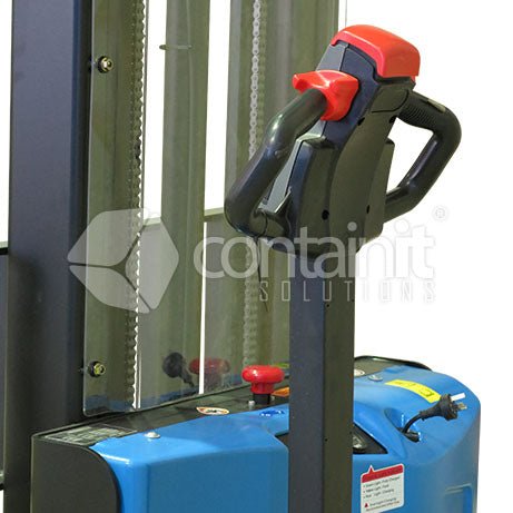 Premium Adjustable Electric Powered Straddle Stacker - Containit Solutions