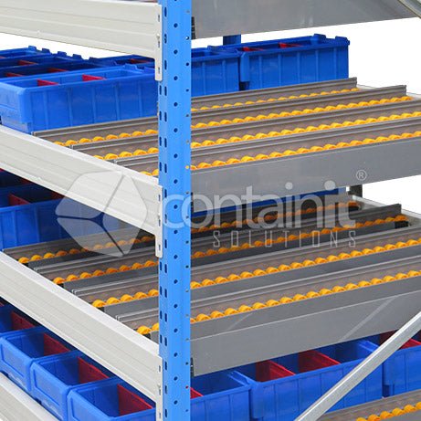 Small Gravity Feed Carton Flow Racks - Without Castors - Containit Solutions