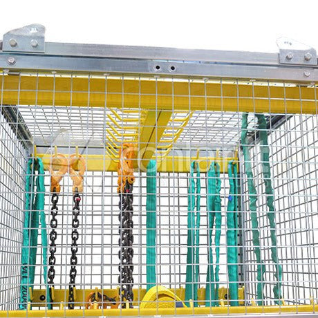 Storage Cage with Rigging Storage Bars - Storage Cage with Rigging Storage Bars - Containit Solutions