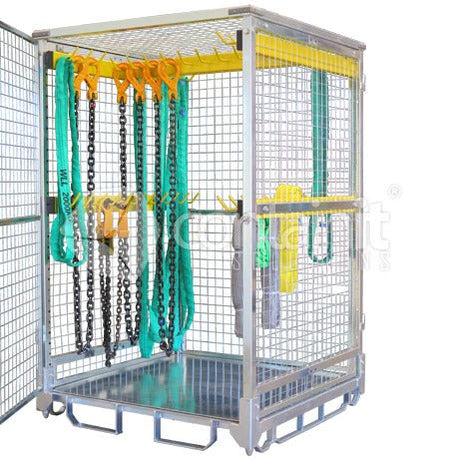 Storage Cage with Rigging Storage Bars - Storage Cage with Rigging Storage Bars - Containit Solutions