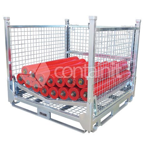Storage Cages with V Rack - Full Height Cage with 1 x V Rack - Containit Solutions