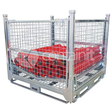Storage Cages with V Rack - Full Height Cage with 1 x V Rack - Containit Solutions