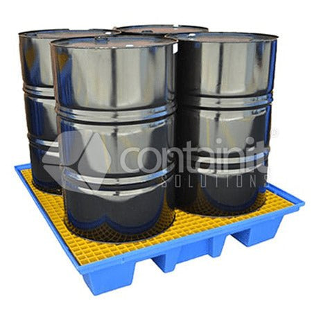Bunding for 4 x 205L Drums - Polyethylene - Containit Solutions