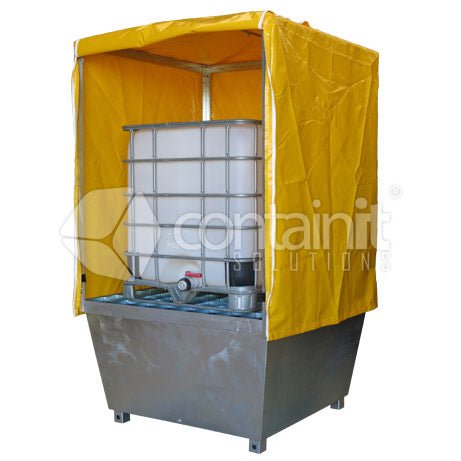 Metal 1 x 1000L IBC Bund Pallet - 1100L - Containit Solutions