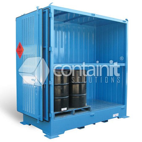 Stores 4 Pallets (16 x 205L Drums) - Containit Solutions
