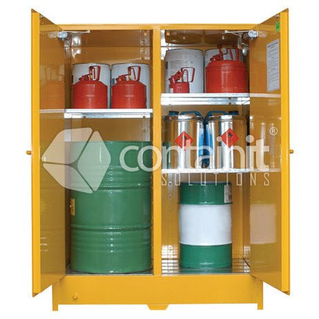 Extra Large Class 3 Flammable Liquids Cabinets - 450L - Containit Solutions