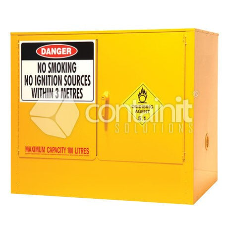 100L Oxidising Agents Dangerous Goods Storage Cabinet - Containit Solutions