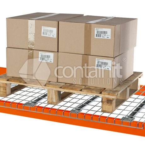 Wire Mesh Decks & Dividers to suit Pallet Racking - Wire Mesh Divider with Securing Clips - Containit Solutions