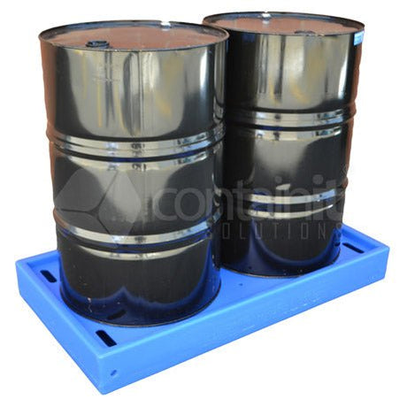 Low Profile Poly Bund Pallets - 2 Drum - Containit Solutions